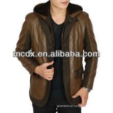 Slim city jacket pu para homem